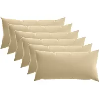 vidaXL Housse De Coussin 6 Pcs Heerlen Beige 40 X 70 Cm Polyester