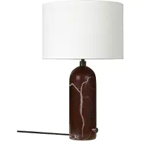 Gubi Gravity Lampe de Table Maroon marble | White Shade | Small
