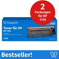 Easyprint NOUVEAU : Toner pour HP 117A Cyan, compatible avec HP ColorLaser 150, MFP-178, etc., 2 pièces