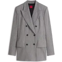 HUGO Blazer Regular à taille marquée en tissu à rayures tennis