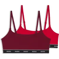 HUGO Soutien-gorge rouge / bourgogne / noir / blanc