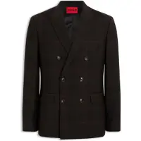 HUGO Veste Extra Slim en laine vierge à carreaux