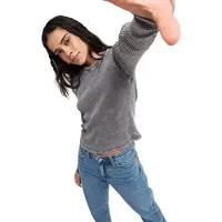 Roxy Dont Cut Star Long Sleeve Top Gris S Femme