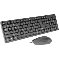 Tacens Anima ACP02US, câble, USB, interrupteur à membrane, QWERTY, noir, inclut une souris