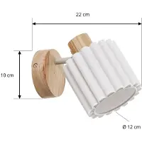 LINDBY Applique Murale , Shiloh, dimmable, Bois, Salon / séjour, Tissu / textile, Moderne