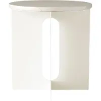 Audo Copenhagen Androgyne Table d'Appoint Ivory Steel | Crystal Rose | Ø42 cm