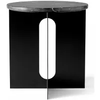 Audo Copenhagen Androgyne Table d'Appoint Black Steel | Nero Marquina | Ø42 cm