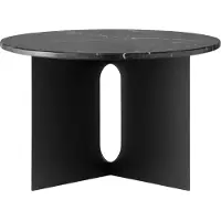 Audo Copenhagen Androgyne Table d'Appoint Black Steel | Nero Marquina | Ø65 cm
