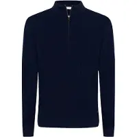 Pierre Cardin Modern Fit Troyer bleu, Faux uni