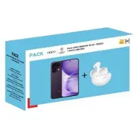 OPPO Pack Fnac Smartphone Reno16 F 5G Double nano SIM 256 Go 6.57" Violet noir + Ecouteurs Enco Air5 Pro Blanc