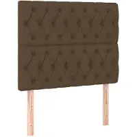 vidaXL Têtes de lit 2 pcs. Marron foncé 100x7x78/88 cm Tissu
