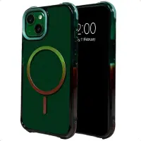 Selencia Coque arrière MagSafe Gradient pour Apple iPhone 14 / 13 - Vert / Brun