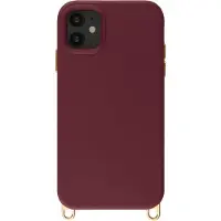 Selencia Coque arrière Rivièra avec MagSafe avec crochets amovibles pour Apple iPhone 11 - Bold Burgundy
