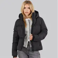 French Connection Manteau court matelassé Femme Noir