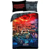 Halantex SP. z.o.o. Housse de couette Stranger Things en polyester 140 x 200 cm - 70 x 90 cm