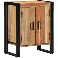 vidaXL Meuble à Chaussures Noir 30 x 30 x 40 cm Bois d'acacia massif