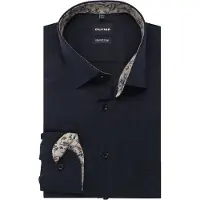 Olymp Luxor Comfort Fit Big & Tall Chemise marine, Fleurs