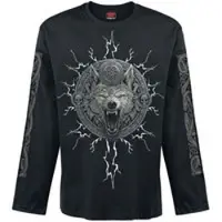 Spiral T-shirt manches longues de - Valhalla - M - XXL - pour Homme - noir - Taille M