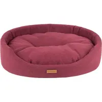 Amiplay Panier à chien ovale MONTEGO bordeaux taille S, M, L, XL, XXL Taille : L - 58x50x15 cm