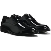 BOSS Derbies en cuir verni à surpiqûres décoratives