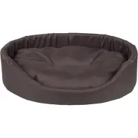 Amiplay Panier à chien ovale BASIK marron taille XS, S, M, L, XL, XXL, XXXL Taille : XL - 72x63x16 cm