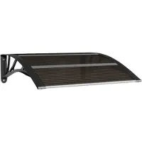 vidaXL Auvent de porte Noir 80x75 cm Polycarbonate