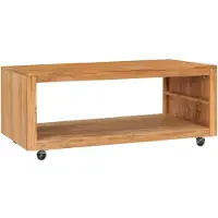 vidaXL Table basse 110x60x40 cm bois de teck massif