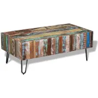 vidaXL Table basse en vieux bois 100x50x38 cm