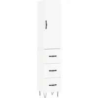 vidaXL Highboard blanc 34,5x34x180 cm Bois composite