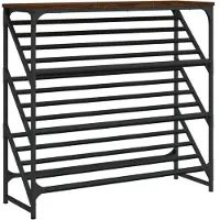 vidaXL Étagère à chaussures chêne marron 90x30x85 cm bois d'ingénierie