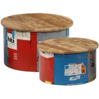 vidaXL Tables basses 2 pcs. Bois massif Mango