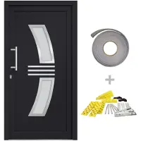 vidaXL Porte d'entrée anthracite 88x200 cm