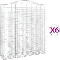 vidaXL Gabions 6 pcs voûtés 200x50x220/240 cm en fer