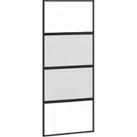 vidaXL Porte coulissante noire 90x205 cm verre trempé et aluminium