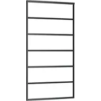 vidaXL Porte coulissante verre ESG et aluminium 102x205 cm noir
