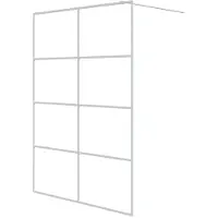 vidaXL Paroi de douche pour passage piétonnier blanc 140x195 cm ESG-verre clair