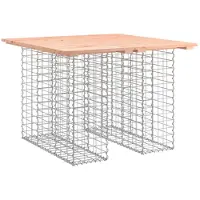 vidaXL Banc de jardin en gabions 100x102x72 cm bois massif douglas