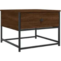 vidaXL Table basse marron imitation chêne 51x51x40 cm Bois composite