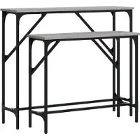 vidaXL Tables console 2 pcs sonoma gris bois d'ingénierie