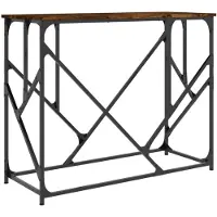 vidaXL Table console chêne fumé 100x40x80 cm bois d'ingénierie