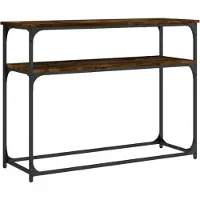 vidaXL Table console chêne fumé 100x35,5x75 cm bois d'ingénierie