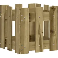 vidaXL Jardinière avec design de clôture 30x30x30 cm pin imprégné