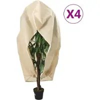 vidaXL Housses de protection pour plantes avec fermeture éclair 4 pcs