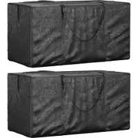 vidaXL Sacs de rangement pour sapin de Noël 2 pcs noir polyéthylène