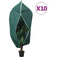 vidaXL Housses de protection pour plantes avec fermeture éclair 10 pcs