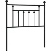 vidaXL Tête de lit de rechange en métal noir 80 cm
