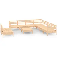 vidaXL Ensemble salon de jardin 10 pièces pin massif
