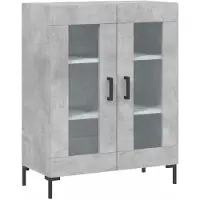 vidaXL Sideboard gris béton 69,5x34x90 cm Bois composite