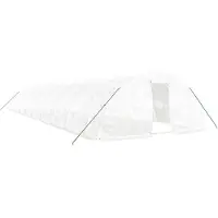 vidaXL Serre avec structure en acier, blanche, 90 m², 18 x 5 x 2,3 m