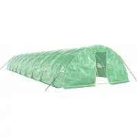 vidaXL Serre avec cadre en acier vert 90 m² 18x5x2,3 m